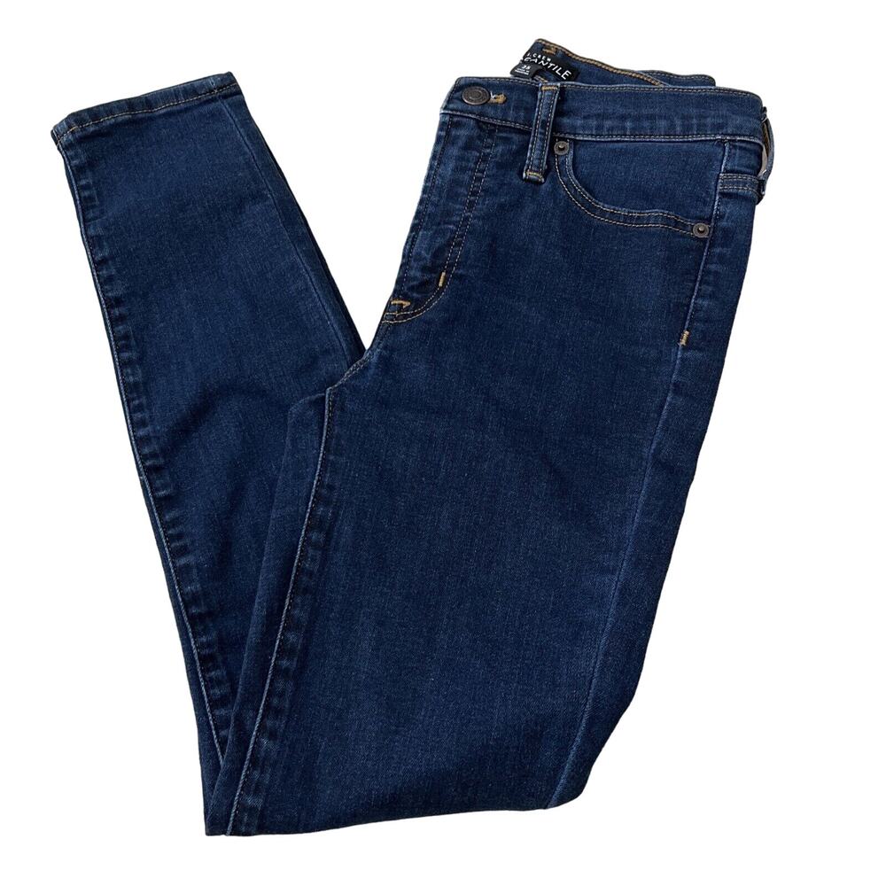 J. Crew Mercantile Jeans Size 25 Dark Wash Mid-Rise Skinny 5-Pocket Denim